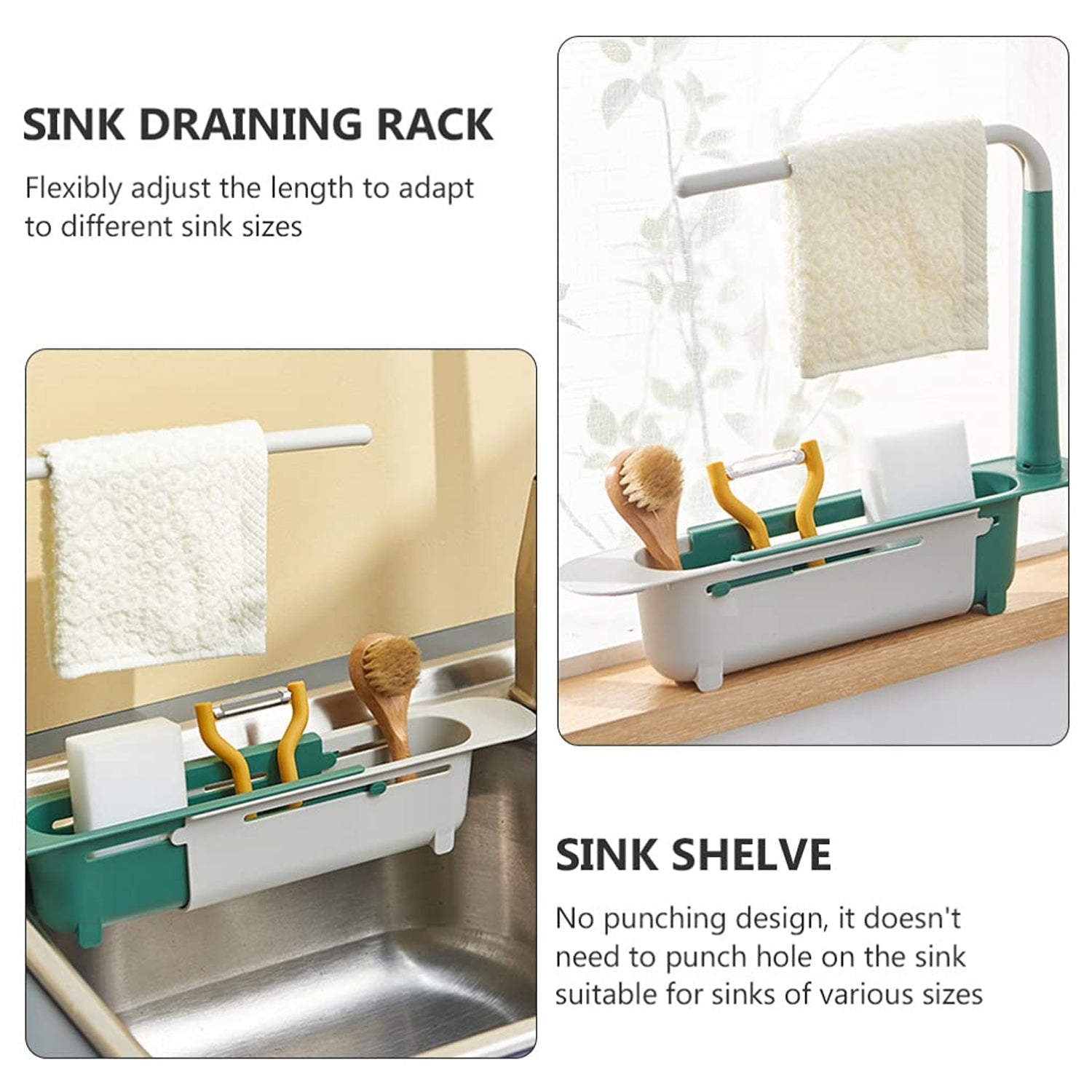 Expandable rack for drying kitchen items Expandable rack for drying kitchen items